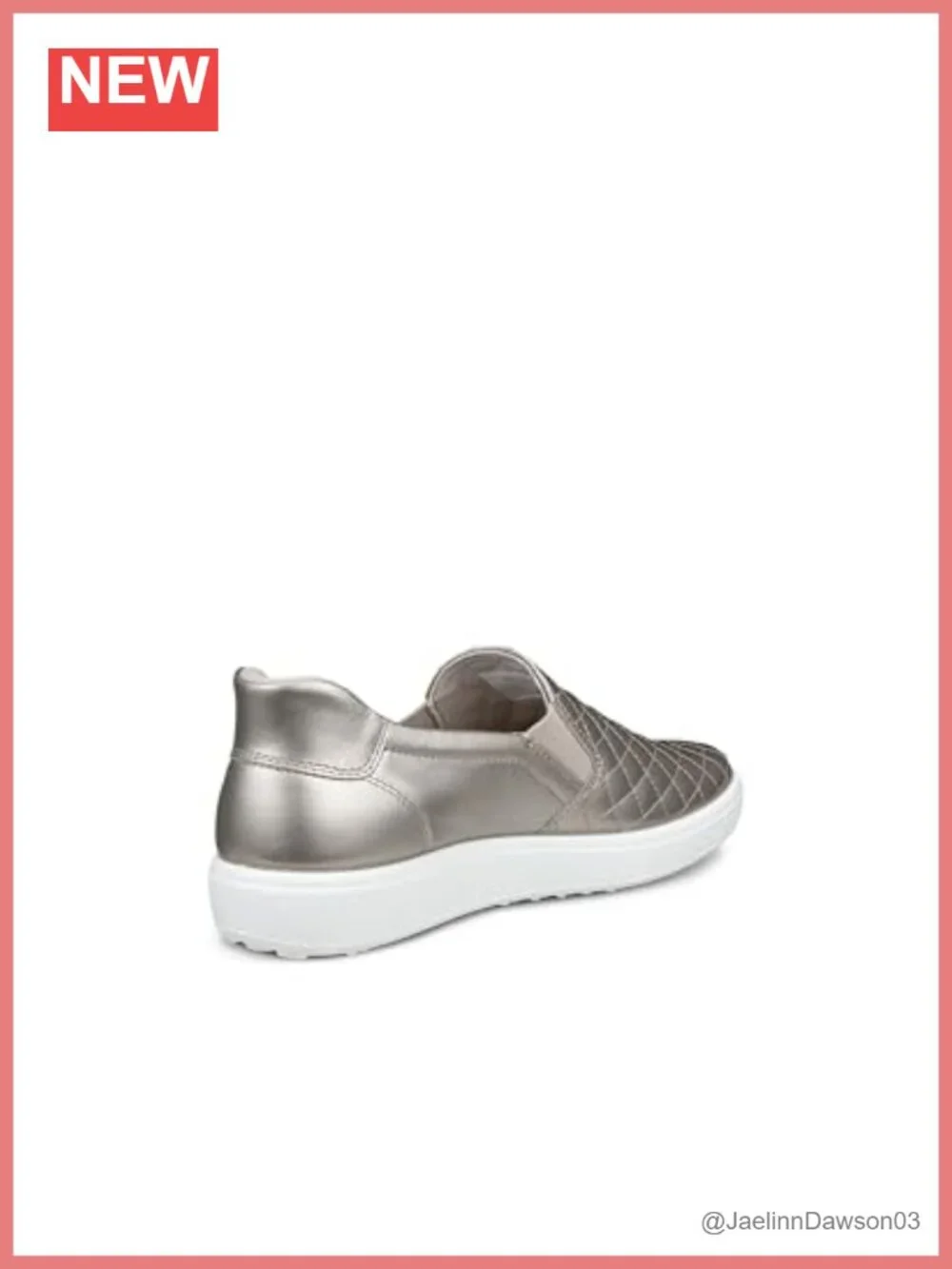 ECCO Quilted Leather Slip-On Sneakers for Women Casual Comfort Breathable